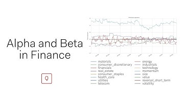 Alpha and Beta in Finance
