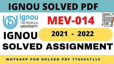 MEV14 || MEV15 || MEV16 SOLVED ASSIGNMENT|| whtsapp us on 7780847110 for assignment