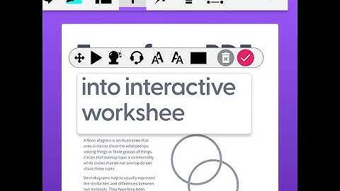PDF Reader - create interactive worksheets