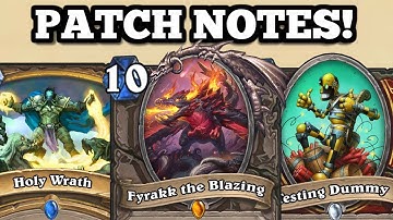All 18 NERFS REVEALED! Multiple cards REWORKED! This patch is HUGE!