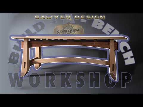 Craftsman Style Bench Build - Through Joinery Split Seat- How To Woodworking Technique