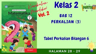 Kurikulum Merdeka Kelas 2 Matematika Bab 12 | Tabel Perkalian Bilangan 6 | Halaman 28 - 29