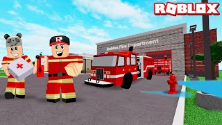 Build a Fire Station and Extinguish Fires - Roblox Firefighter Tycoon with Panda screenshot 3