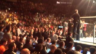 Forrest Griffin walks out of the octagon