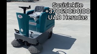 Grindų, aikštelių elektrinė savaeigė šlavimo mašina. www.heradas.lt
