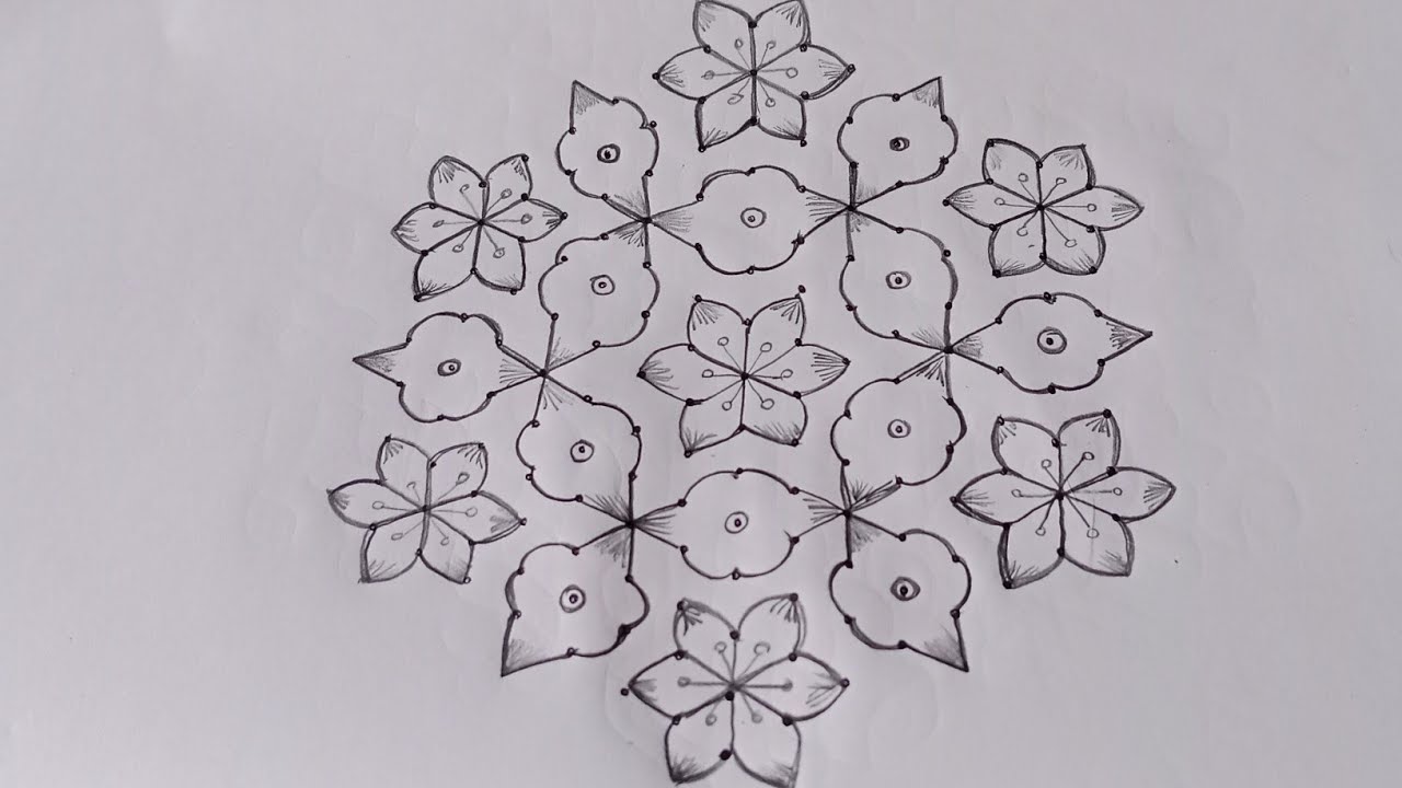 15X8 చుక్కల ముగ్గులు ll simple 🌺 designs ll festival 🌺 designs ll muggulu 🌺 ll beautiful 🌺 designs