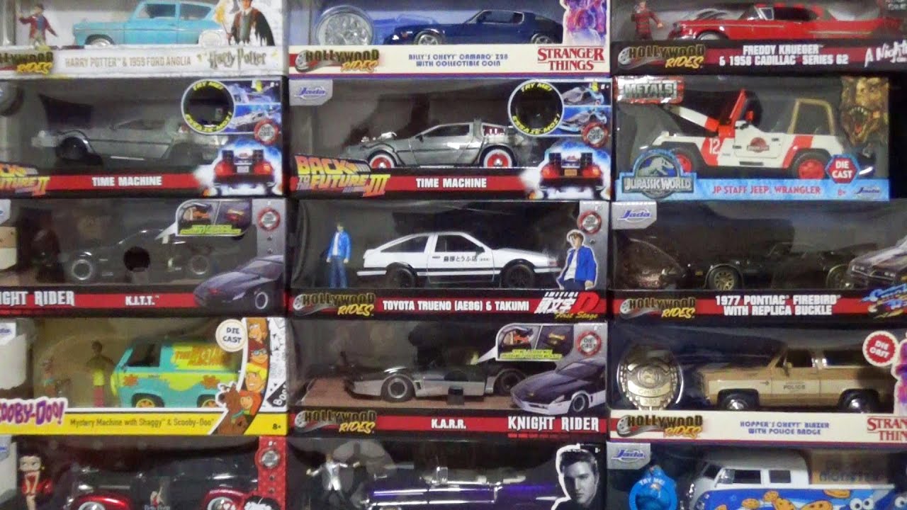 A large collection of cars from various movies such as Initial D and  Jurassic World! Jada Toys 1/24 - YouTube