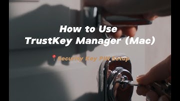 [mac] How to set a PIN using TrustKey Manager (Eng Sub)