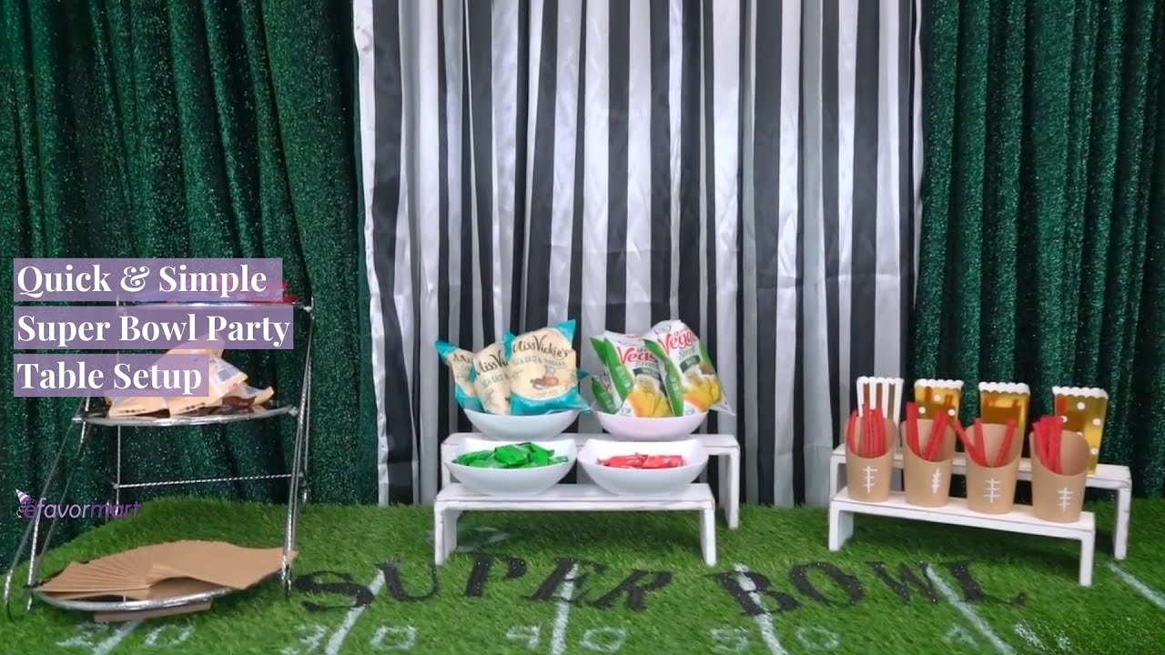 Quick & Simple Super Bowl Party Table Setup | eFavormart.com