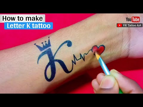 k Alphabet Semi Permanent Tattoo – Simply Inked