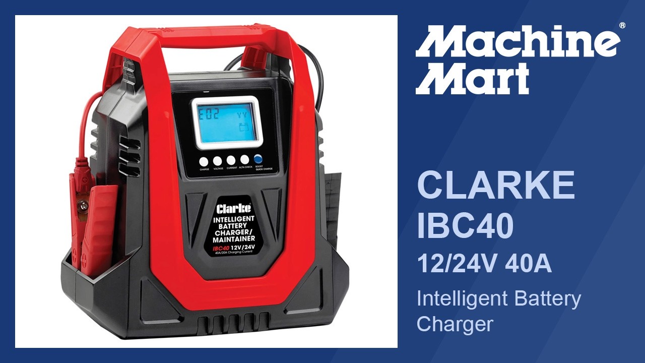 Clarke IBC40 12/24V 40A Intelligent Battery Charger - YouTube