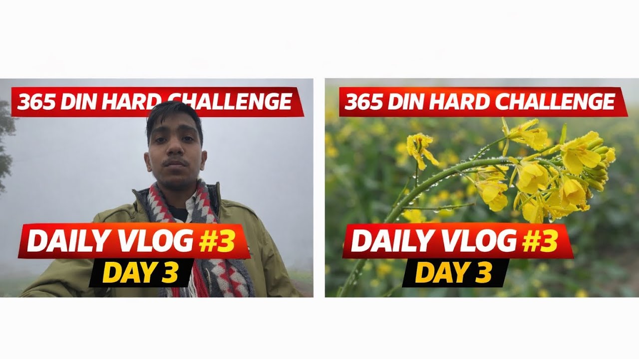 365 दिन हार्ड चैलेंज | सुबह की शुरुआत गाँव से | डेली व्लॉग – Day 3 | आज का पूरा दिन 🌾💪मेहनत जारी है 
