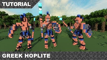 Minecraft Greek Hoplite Tutorial & Download (small version statue)