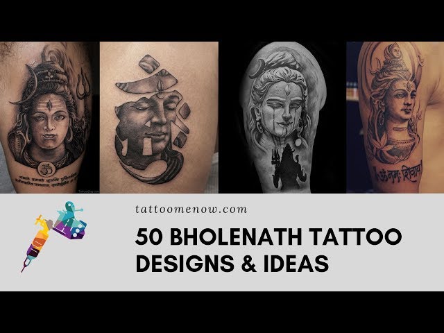 4 Lord Shiva Tattoos | Bhole Nath Tattoo | Shiv Shakar Tattoo - YouTube