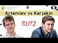 Vladislav Artemiev vs Sergey Karjakin | World Blitz Championship 2019 |