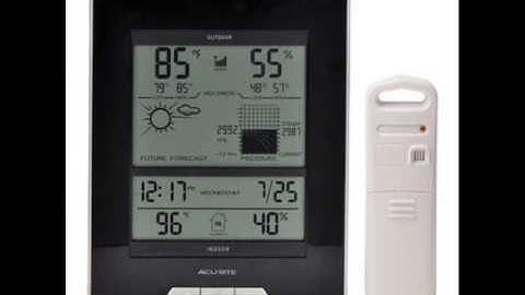 Deluxe Wireless Weather Center with Forecast Temperature Humidity Clock; ambient weather forecaster