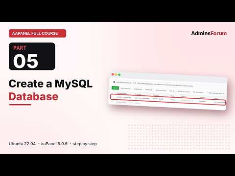 Create a MySQL Database