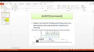 Audit(Command) & Purge(Command) in Auto CAD