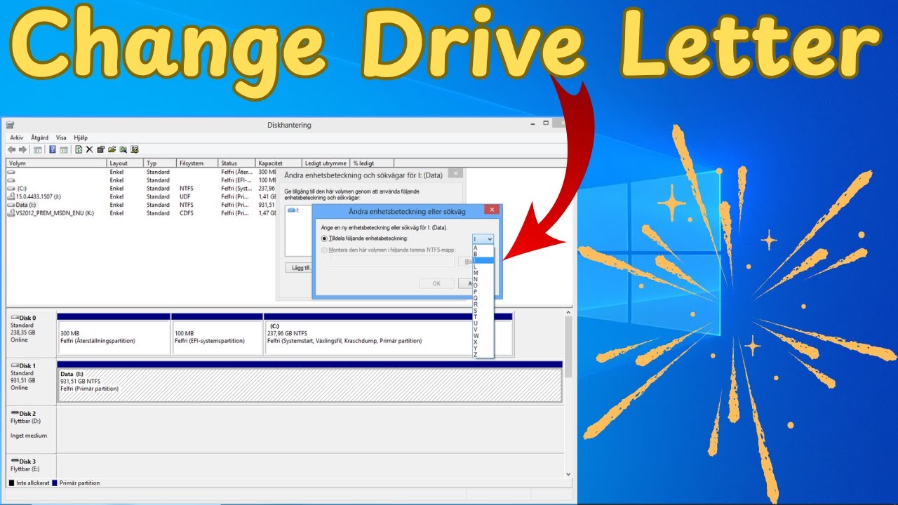 Drive Letter Kaise Change Kare Windows 10 Me | How to Rename Drive ...