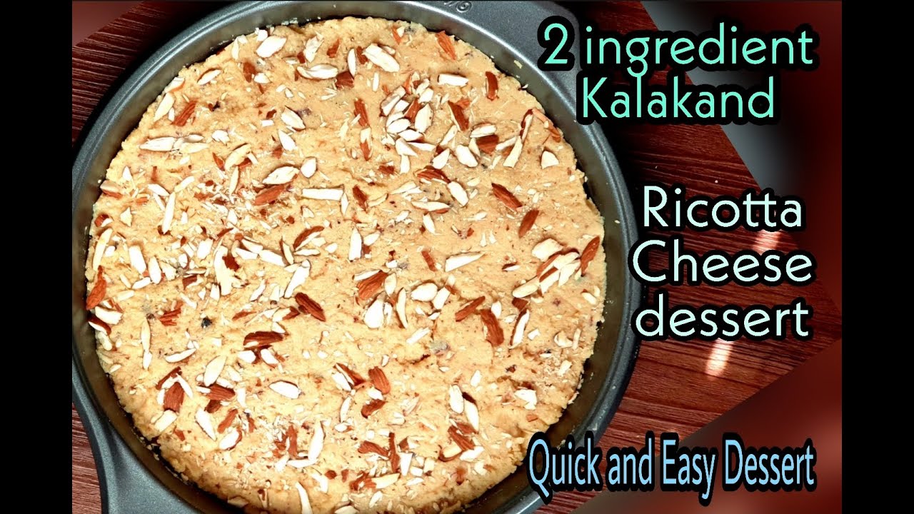 Instant Ricotta Cheese Kalakand Quick & Easy Kalakand 2 Ingredient