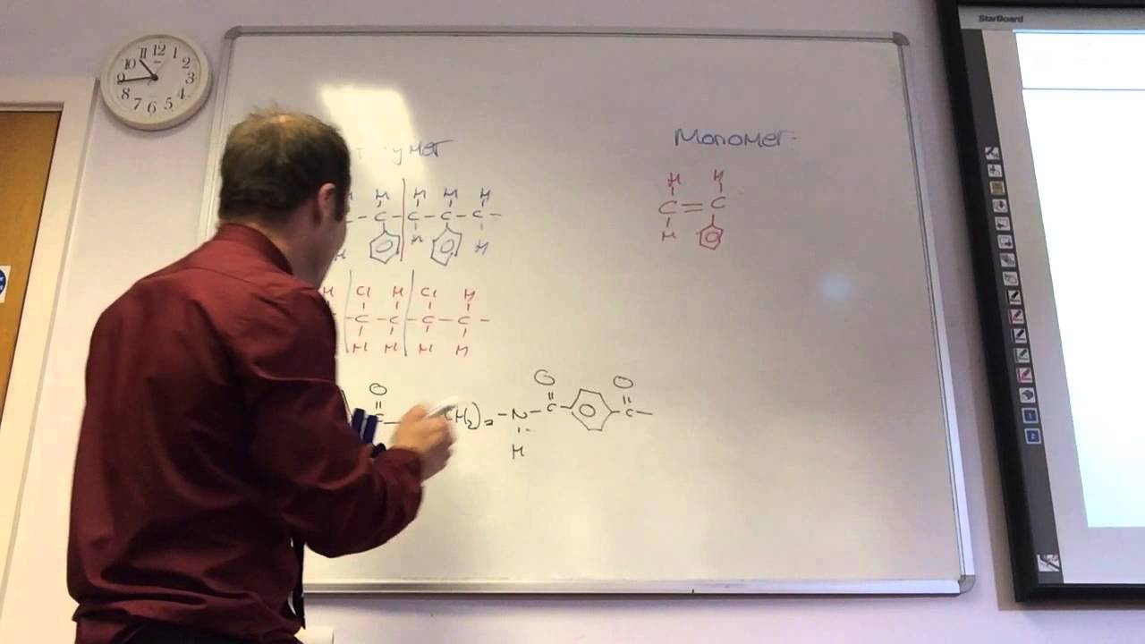 Working out monomer from polymer examples from www.ChemistryTuition.Net