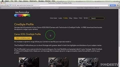How to Load a Custom Canon Picture Style (Cinestyle)