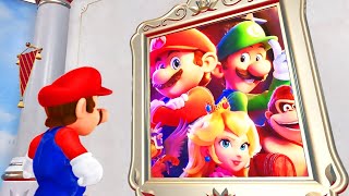 What happens when Mario enters the Super Mario Movie Painting in Super Mario Odyssey?