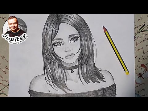 How to draw A Girl face | Easy Pencil sketch | step by step | Drawing Tutorial