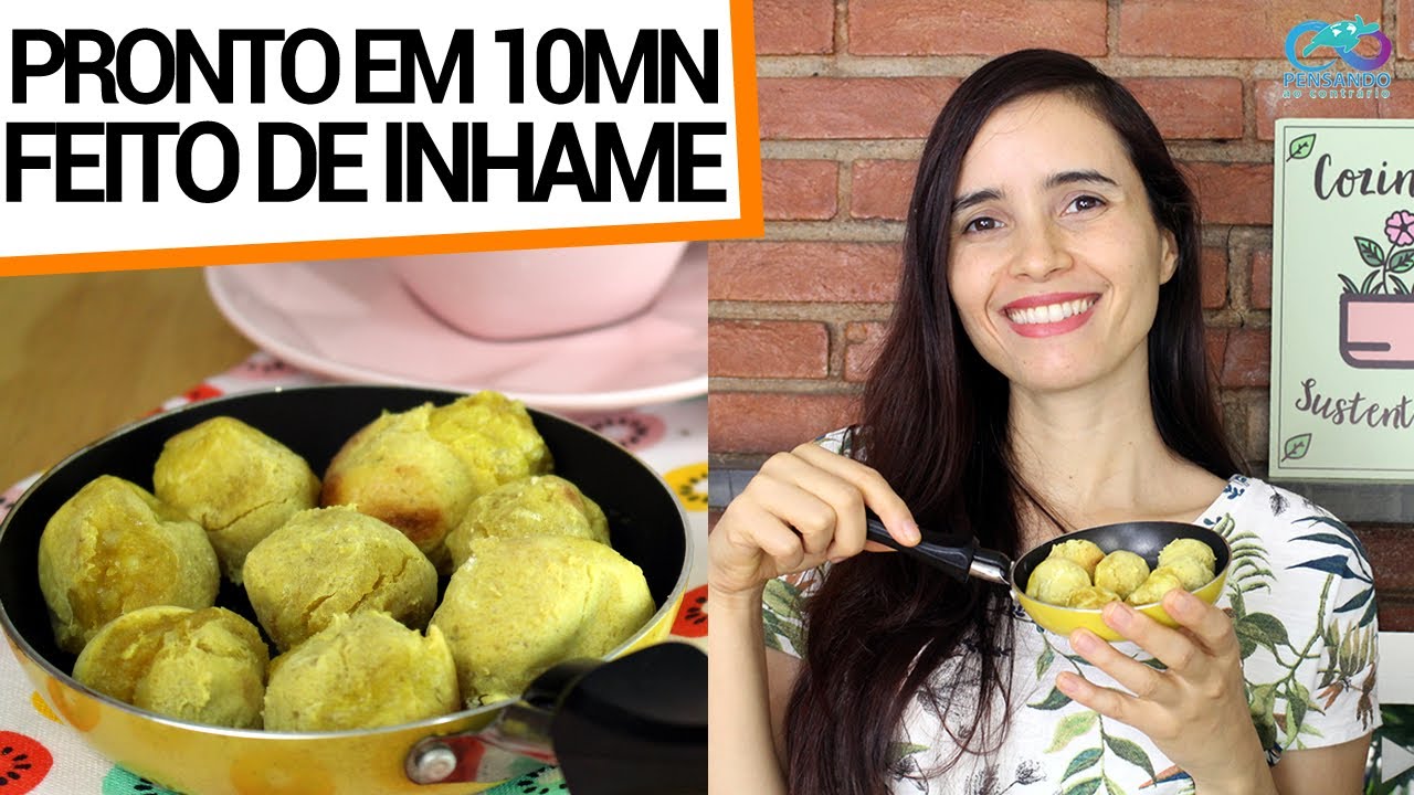 PÃO DE QUEIJO DE INHAME EM 10 MINUTOS NA FRIGIDEIRA! VERSÃO VEGANA MAIS SAUDÁVEL