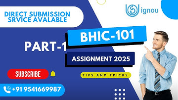 BHIC -101 Solved Assignment in Hindi july 2024-25  #ignouupdate #assignment_pdf #assignment  #ignou