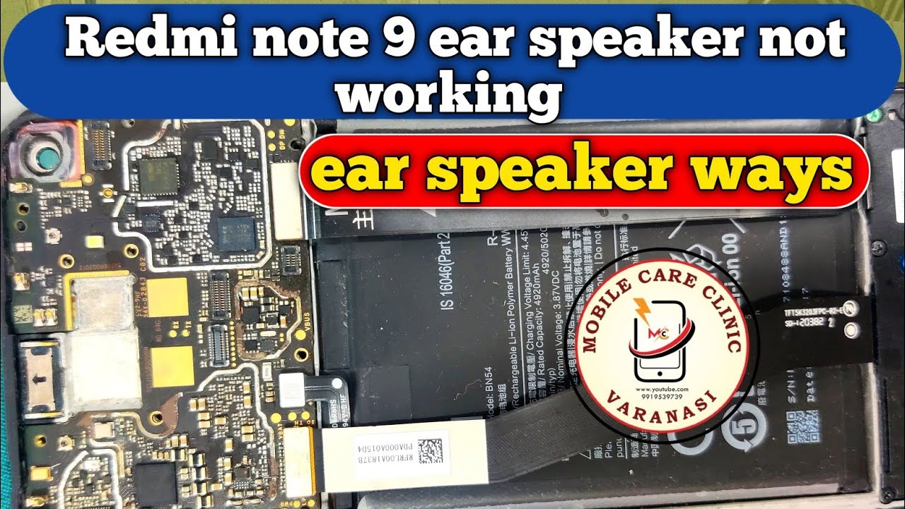 mi note 9 pro ear speaker ways