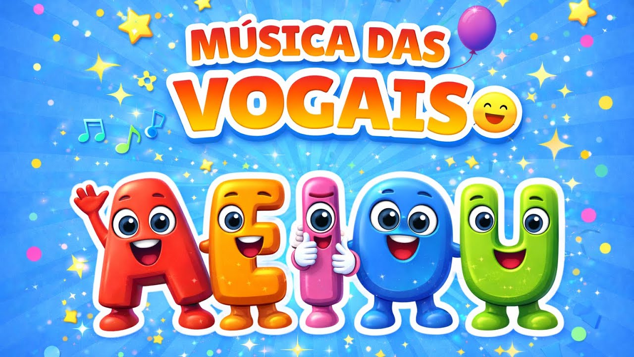 Música das Vogais | Aprenda A E I O U Cantando | Alfabetização Infantil ...