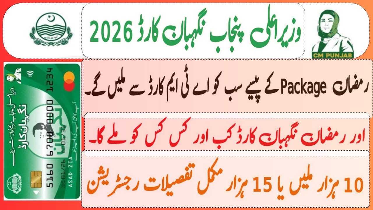 CM Punjab Nigahban Card Scheme 2026 | Ramzan Package & Ramzan Card Complete Details, eligibility.