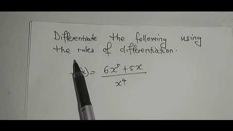 Differentiation wit x in the denominator