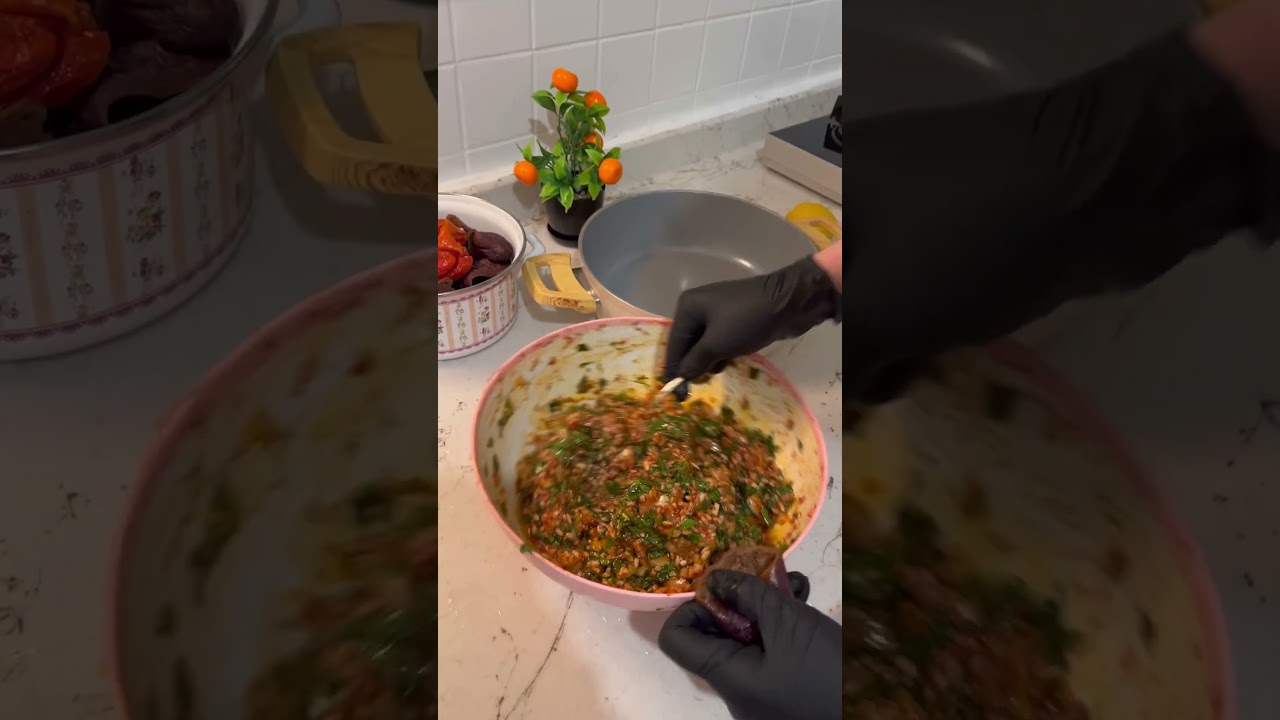 Zeytinyağlı Nar Ekşili Kuru Dolma 😍🎈#food #yemektarifleri#kurudolma#tarif#viralvideo#evyemekleri