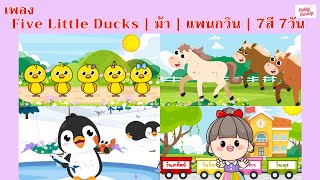 เพลง Five litte ducks | ม้า | แพนกวิน | 7สี  7วัน |เพลงเด็กเจ้าตัวเล็ก - Kiddy Melody