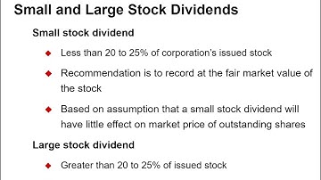 Stock Dividends and Stock Splits