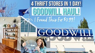 BACK ON MY GOODWILL GAME! | 4 Thrift Stops in 1 Day | Goodwill Haul | Thrift With Me | Thrift Haul