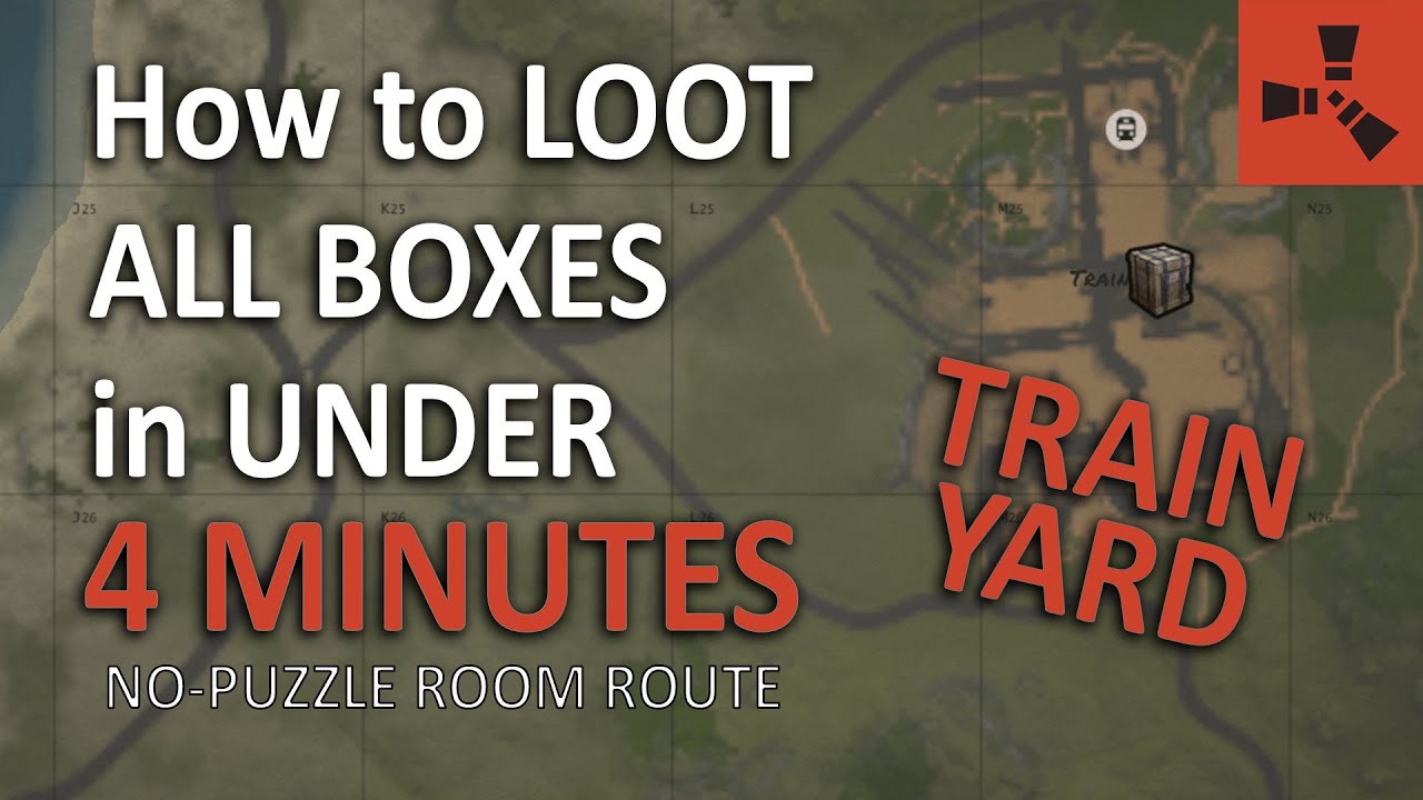 POWER PLANT - How to LOOT ALL BOXES in UNDER 3 MINUTES (no-puzzle room route) | RUST Monument Guide -