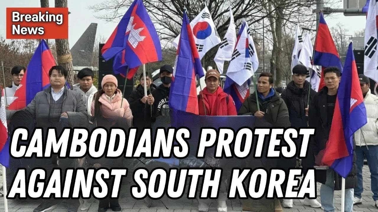 Cambodians Protest Against South Korea in Seoul