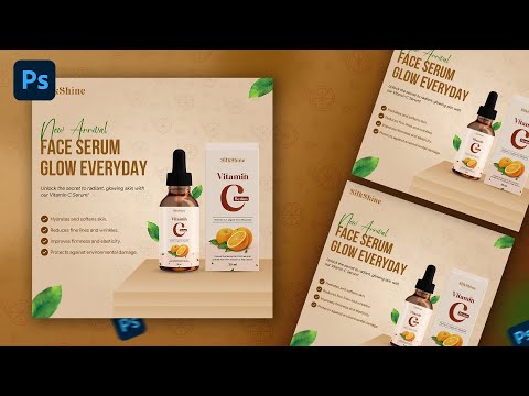Serum Product Ad Design Tutorial in Photoshop - Product Ad Design Tutorial in Hindi