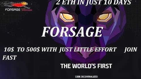 FORSAGE OVERVIEW // EARN ETHEREUM DAILY