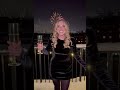 Blonde in black dress and tights celebrating new year #nylon #stockings #tights #blonde #girl