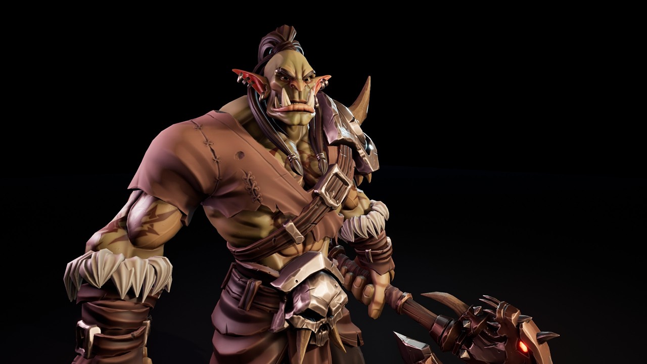 Orc Berserker Epic Skeleton Demo