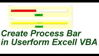 Process Bar In Userform Excell VBA
