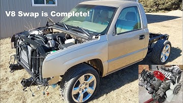 04 Silverado 5 Speed V6 to V8 Swap - Install + Swap Info (First Start)