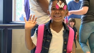 Teachers welcome students, parents on first day of Pre-K