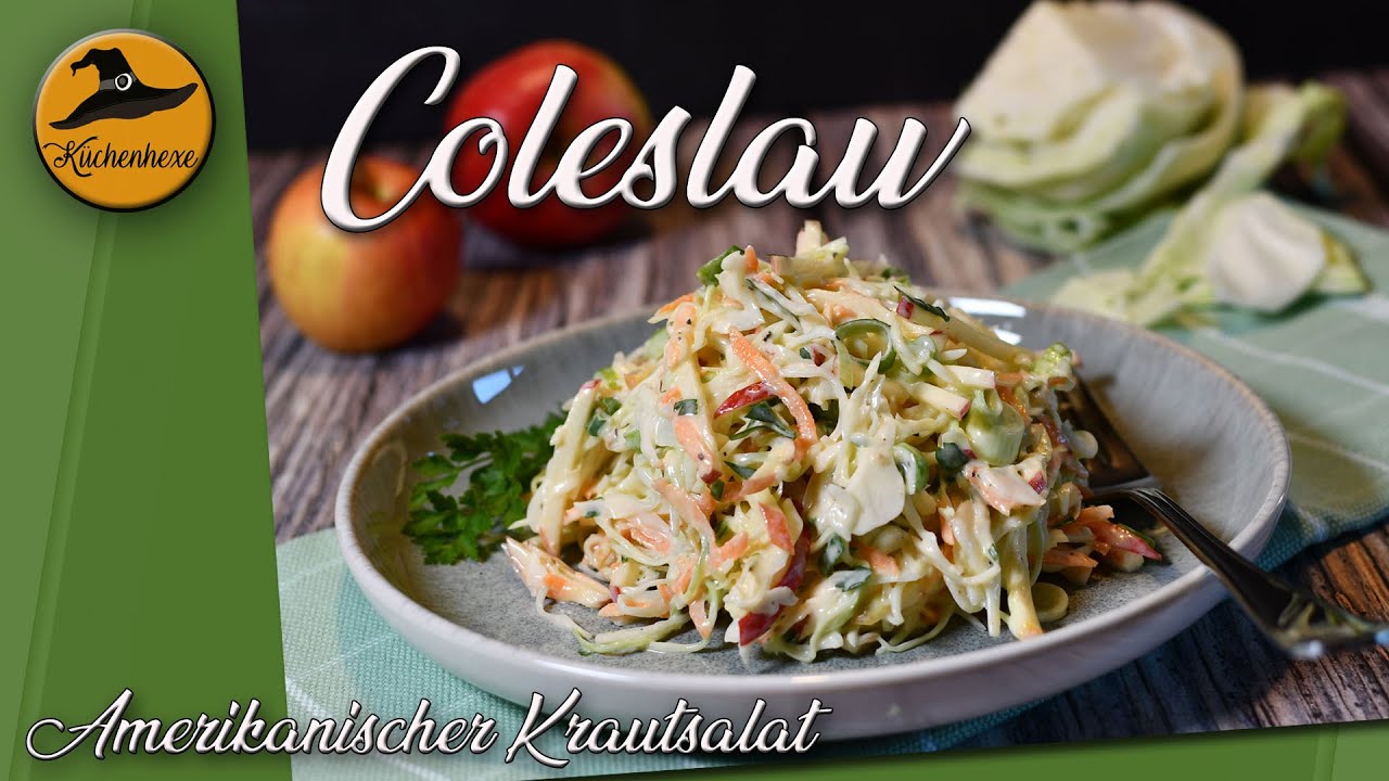Coleslaw Amerikanischer Krautsalat - YouTube