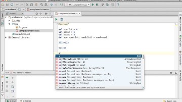 Creating Scala Worksheet Using IntelliJ