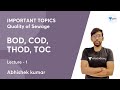 L 1 | BOD, COD, THOD, TOC | IMPORTANT TOPICS - Quality of Sewage | Abhishek Kumar